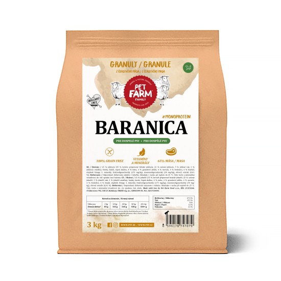 Baranica – Granuly pre dospelé psy 3 kg